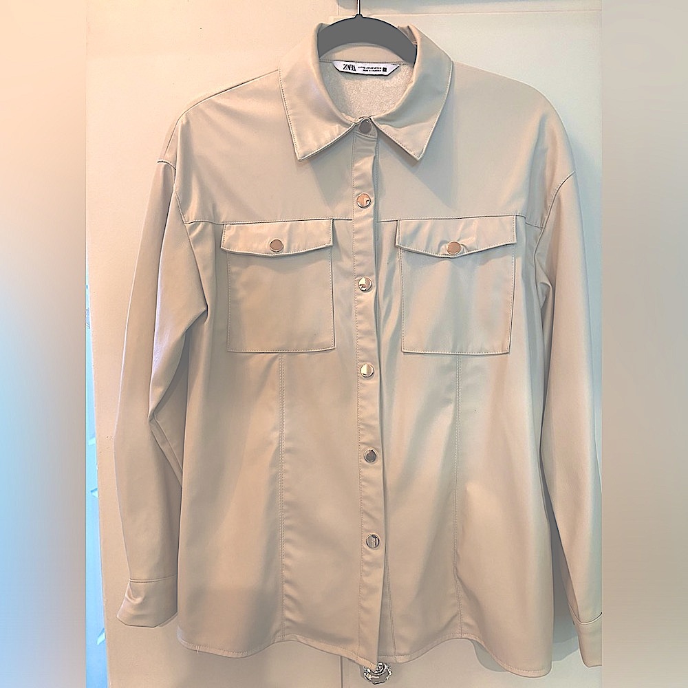 Zara Faux Leather shirt/jacket